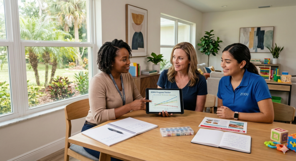 A BCBA providing parent training and clinical supervision for ABA therapy services in Florida.